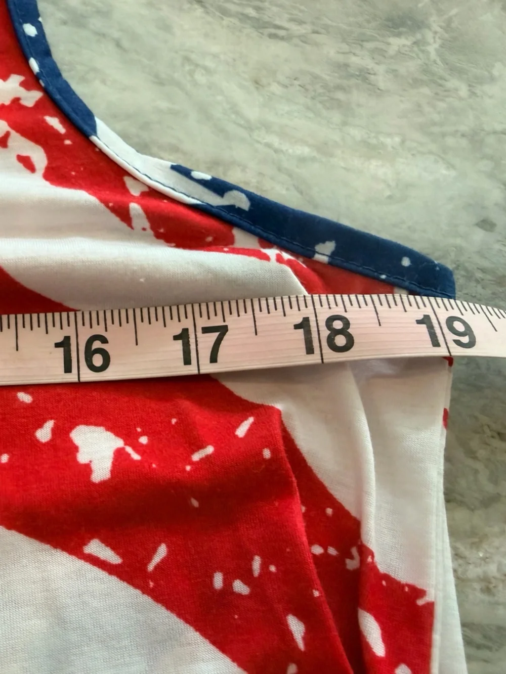 American Flag Dress Large Patriotic Tank Dress Red White Blue USA Summer